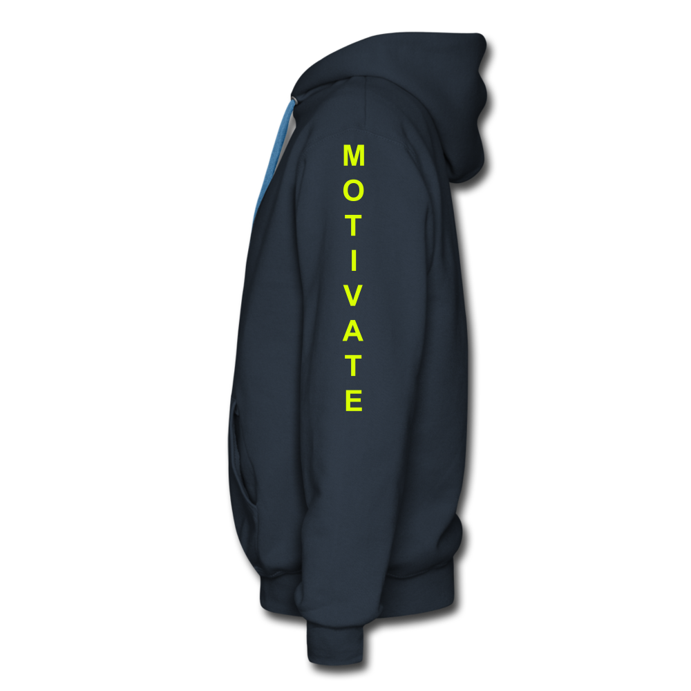 Motivate The Mind Men’s Premium Hoodie - navy