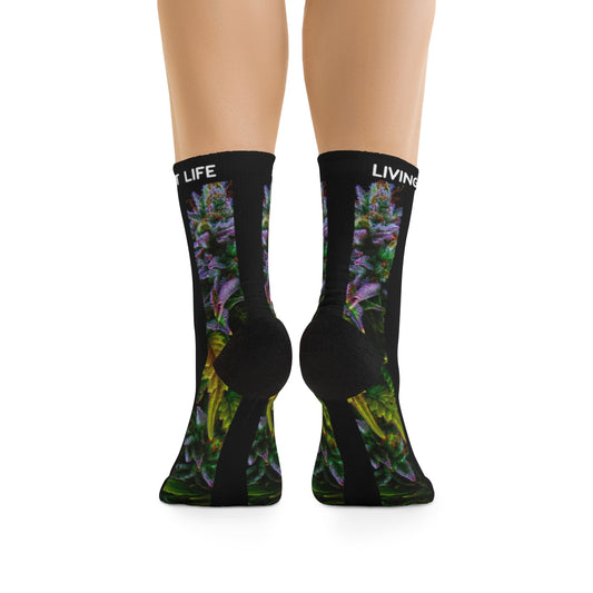 Living My Best Life Cannabis Socks