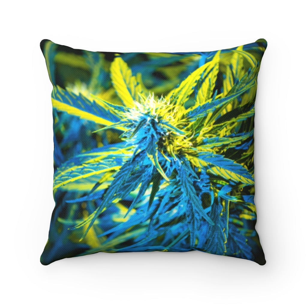 Into The Cannabis Galaxy Polyester Square Pillow