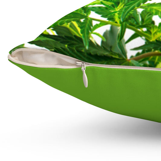 La Giungla Cannabis Spun Polyester Square Pillow