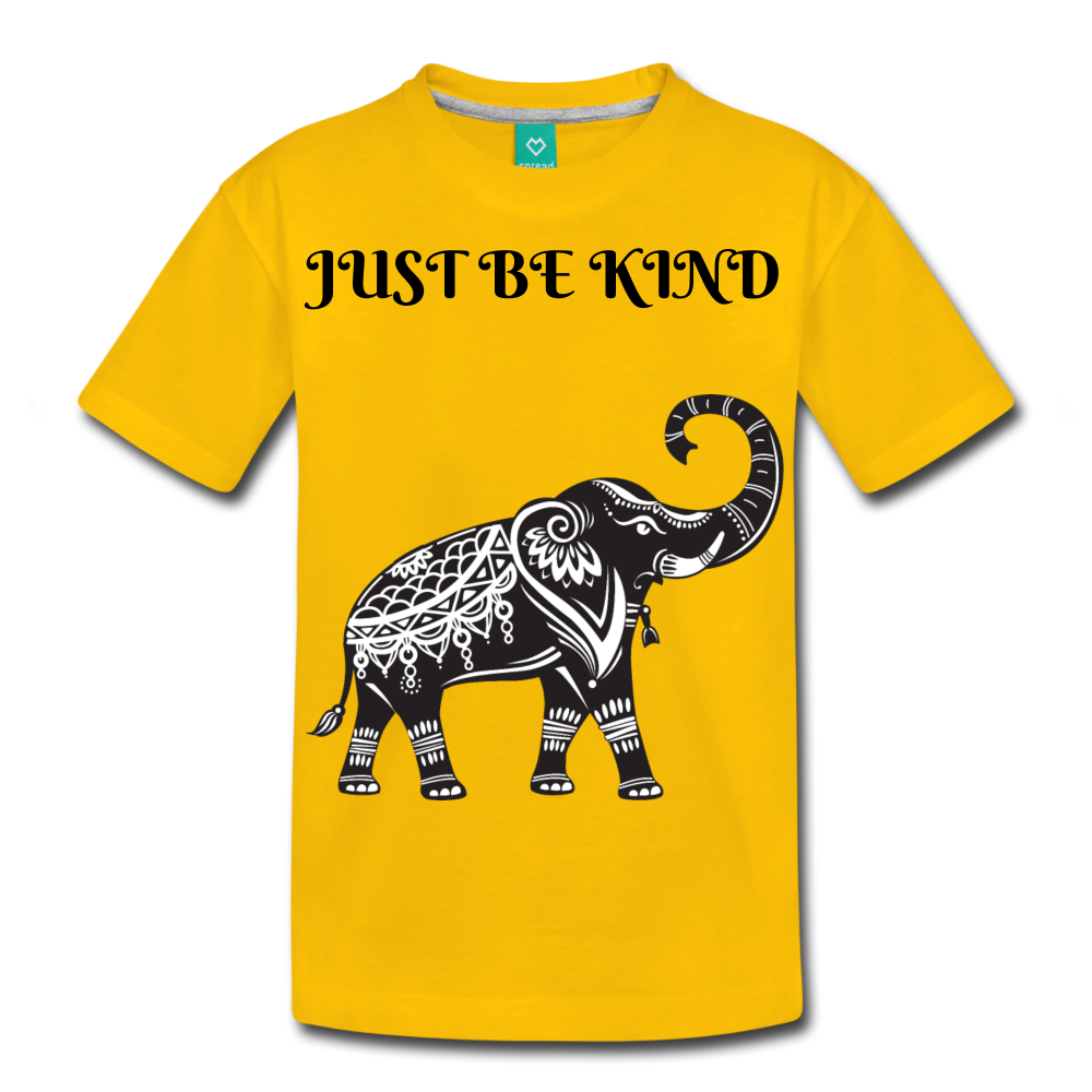 Just Be Kind Just Be Humble Kids' Premium T-Shirt - sun yellow