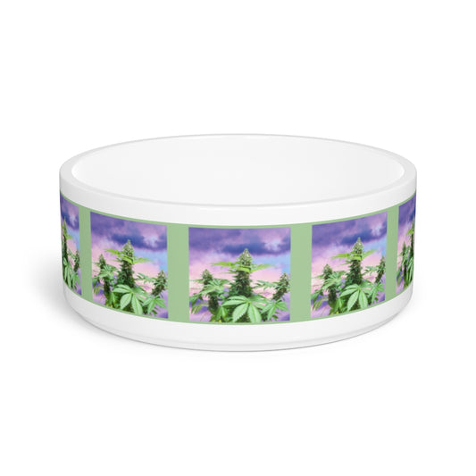 Customizable Cannabis Pet Bowl-To The Sky Cannabis Pet Bowl