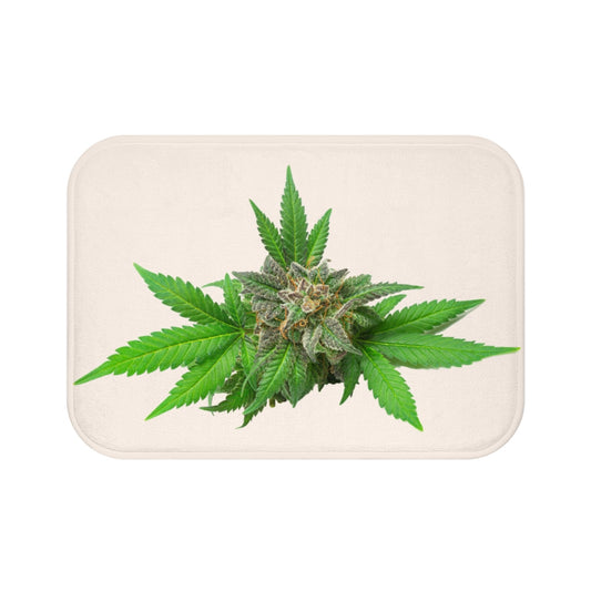 Semplicemente Cannabis Bath Mat- Off White