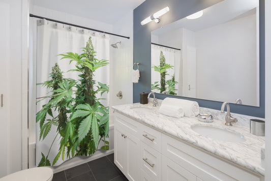 Sono Bella Cannabis Shower Curtain