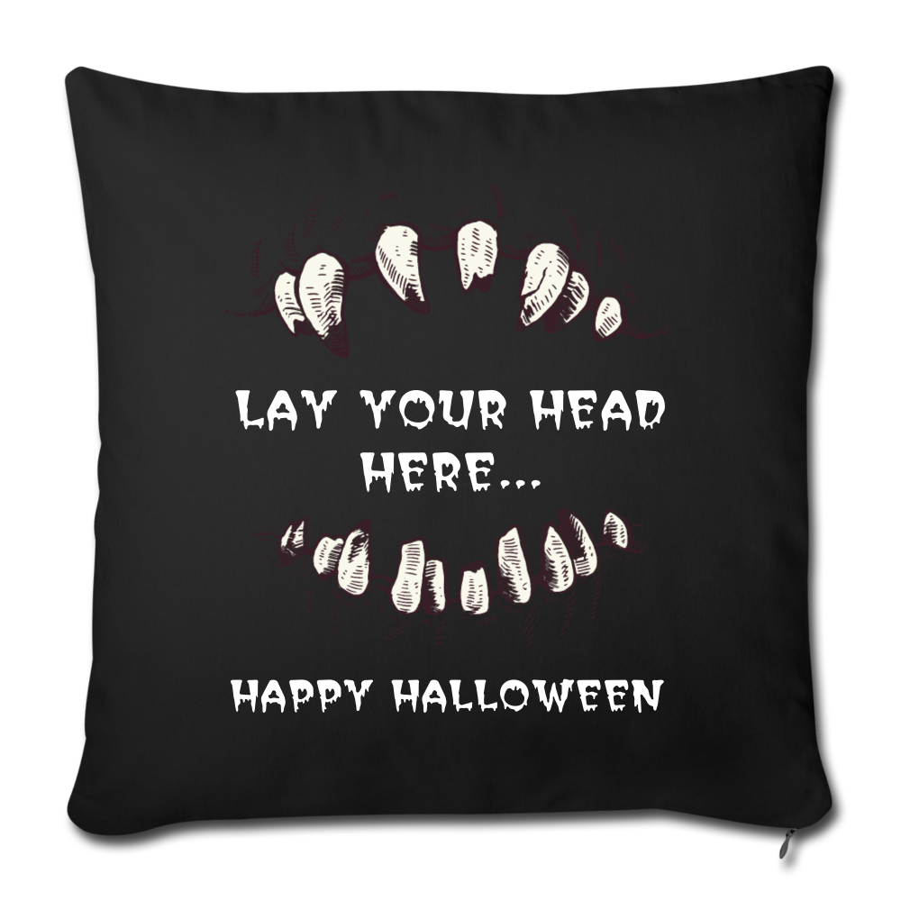 Throw Pillow Cover 18” x 18” - black