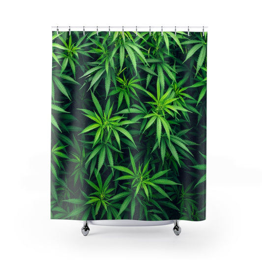 My Cannabis Custom Designed Shower Curtain.  A Unique Cannabis Gift For Friends & Family. Cannabis Dec For Your Home.
