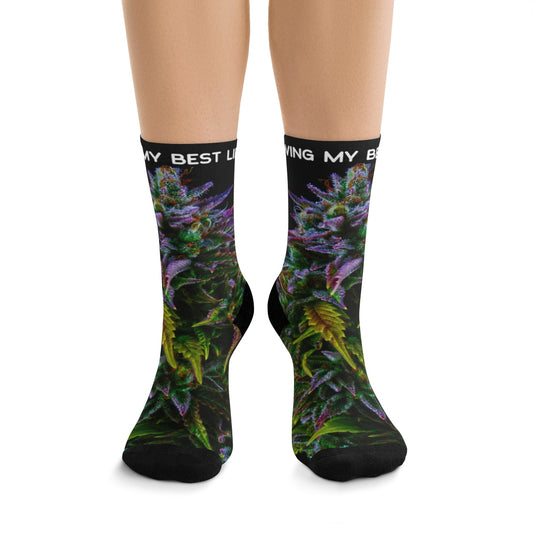 Living My Best Life Cannabis Socks