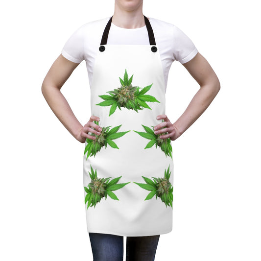 Semplicemente Cannabis Apron- White