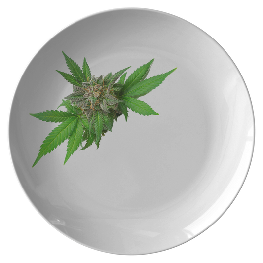 Semplicemente Cannabis Plate- White