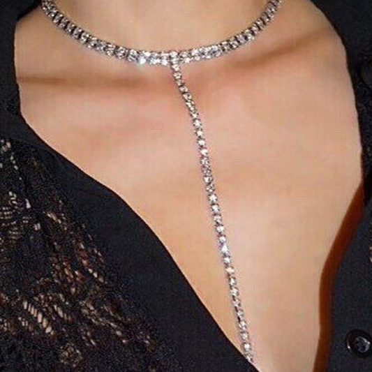 2 Layer Rhinestone Choker-U.S.A Next Day Shipping