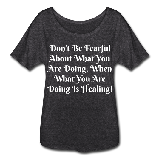 I am Healing Women’s Flowy T-Shirt - charcoal gray