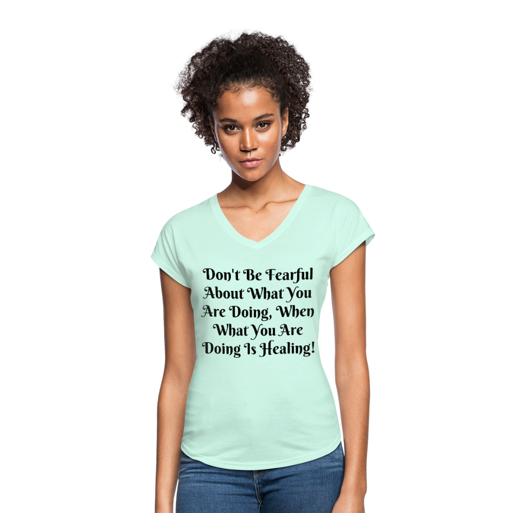 Women's Tri-Blend V-Neck T-Shirt - mint