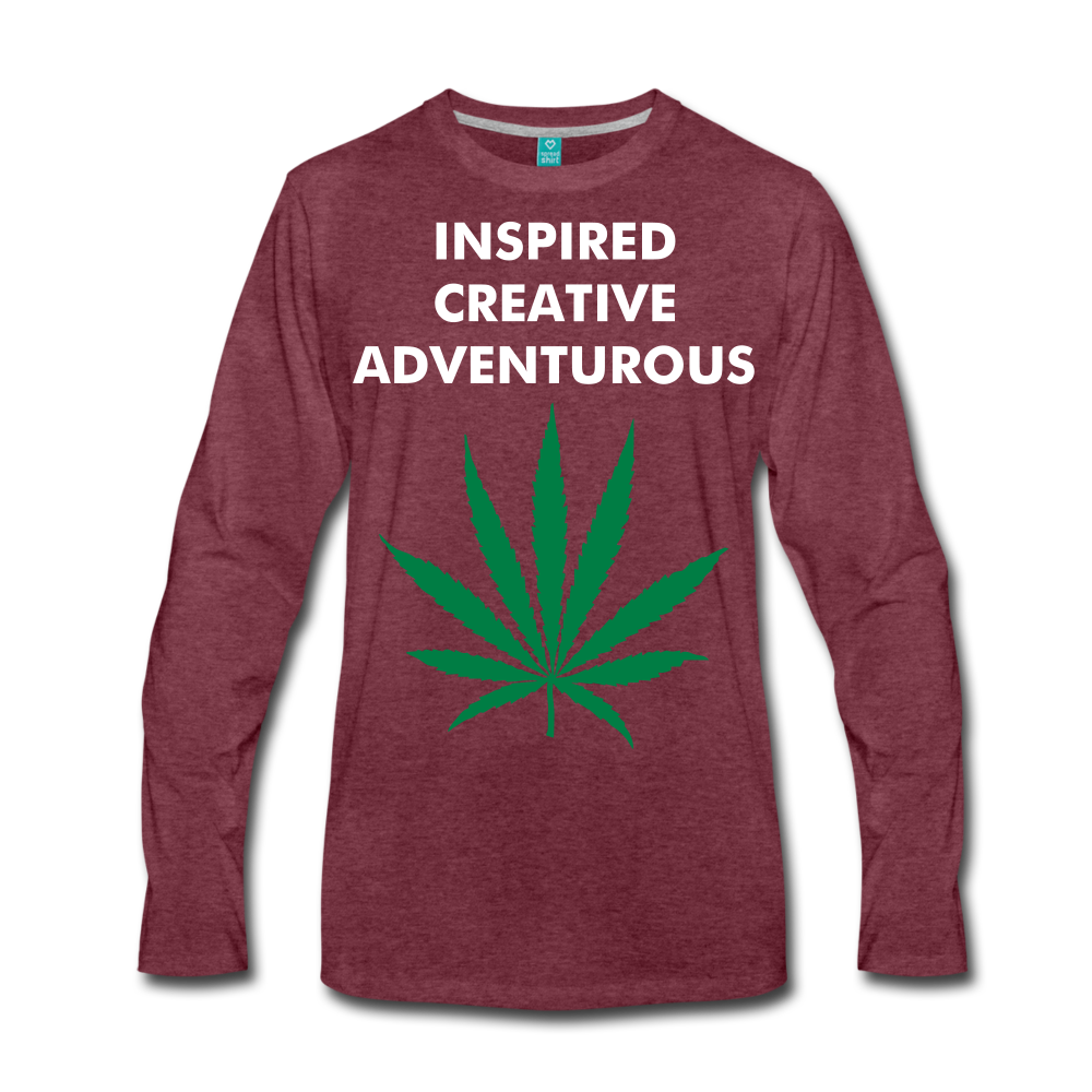 Team Sativa Men's Premium Long Sleeve T-Shirt - heather burgundy