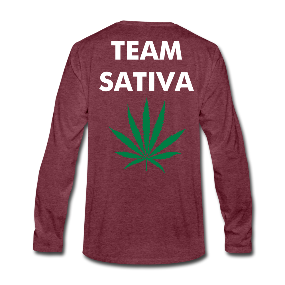 Team Sativa Men's Premium Long Sleeve T-Shirt - heather burgundy