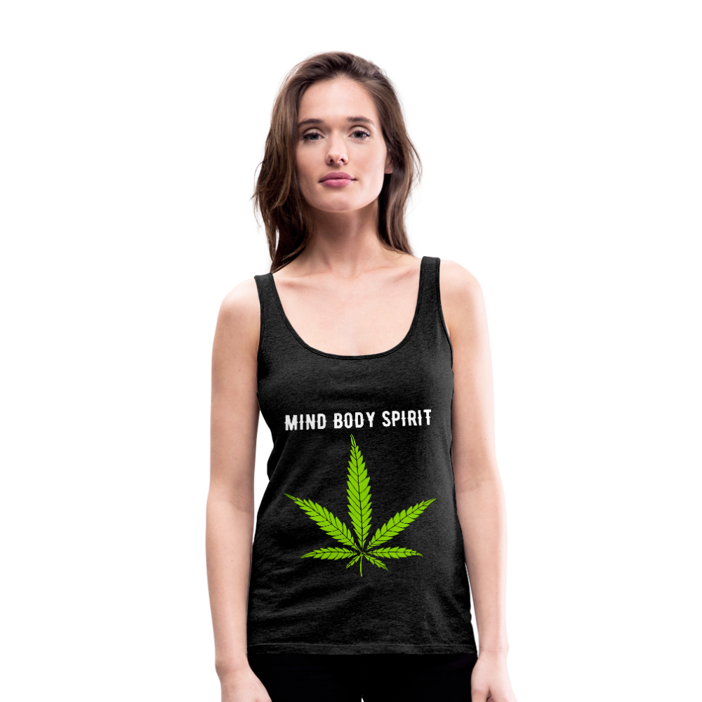 Mind Body Spirit Tank Top - charcoal gray