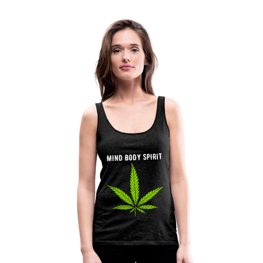 Mind Body Spirit Tank Top - charcoal gray