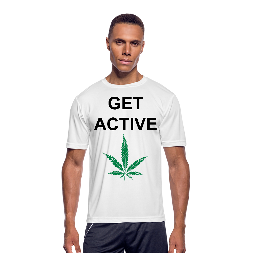 Get Active Men’s Moisture Wicking Performance T-Shirt - white