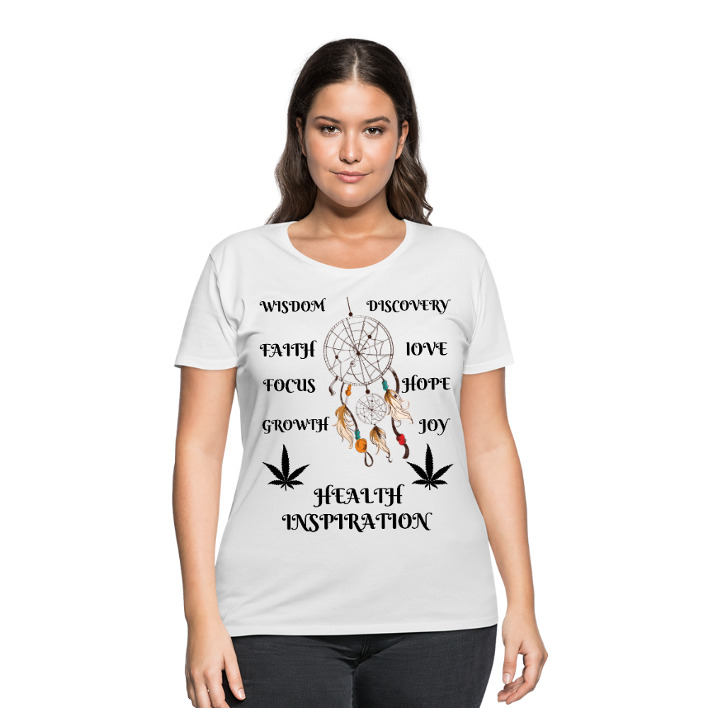 Inspiration Cannabis Women’s Curvy T-Shirt - white