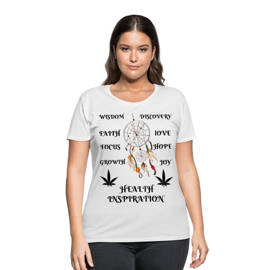 Inspiration Cannabis Women’s Curvy T-Shirt - white