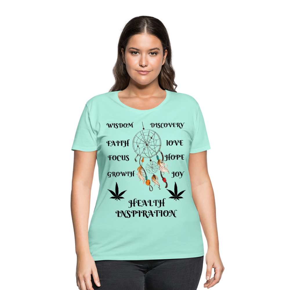 Inspiration Cannabis Women’s Curvy T-Shirt - mint
