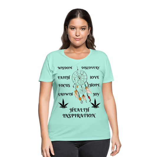 Inspiration Cannabis Women’s Curvy T-Shirt - mint