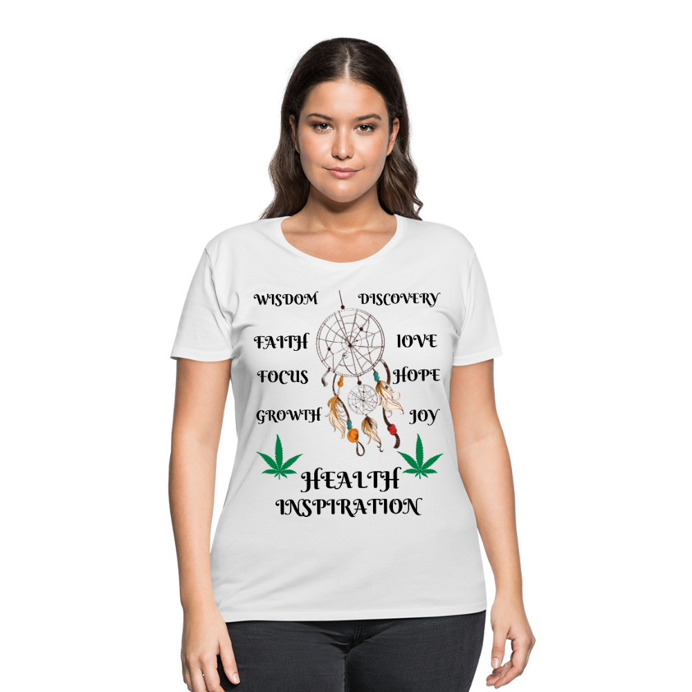 Inspiration Cannabis Women’s Curvy T-Shirt - white