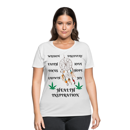 Inspiration Cannabis Women’s Curvy T-Shirt - white