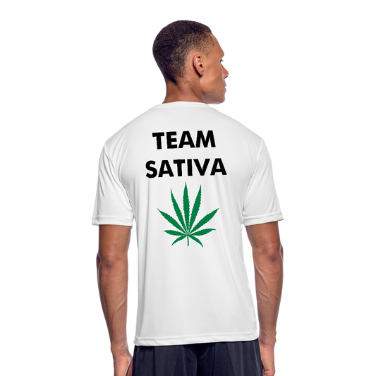 Team Sativa Men’s Moisture Wicking Performance T-Shirt - white
