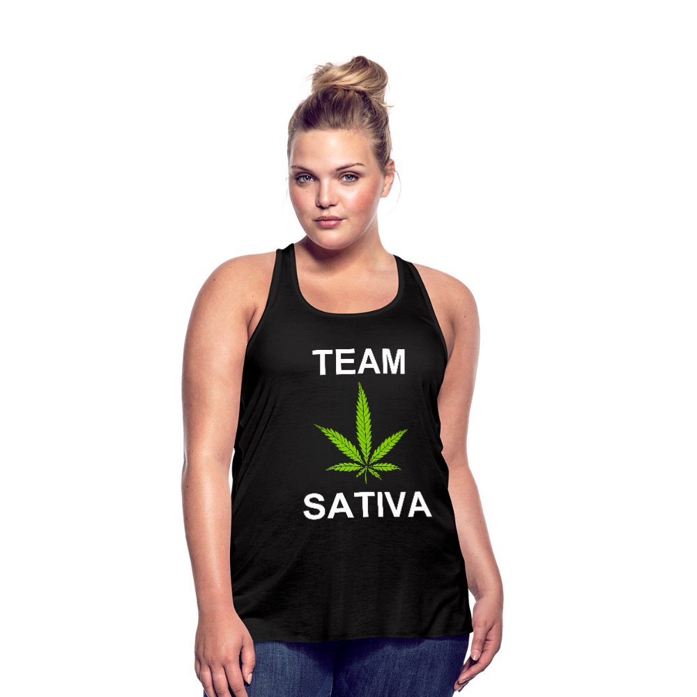 Team Sativa Women's Flowy Tank Top - black