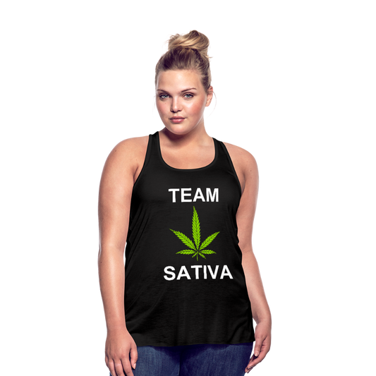Team Sativa Women's Flowy Tank Top - black