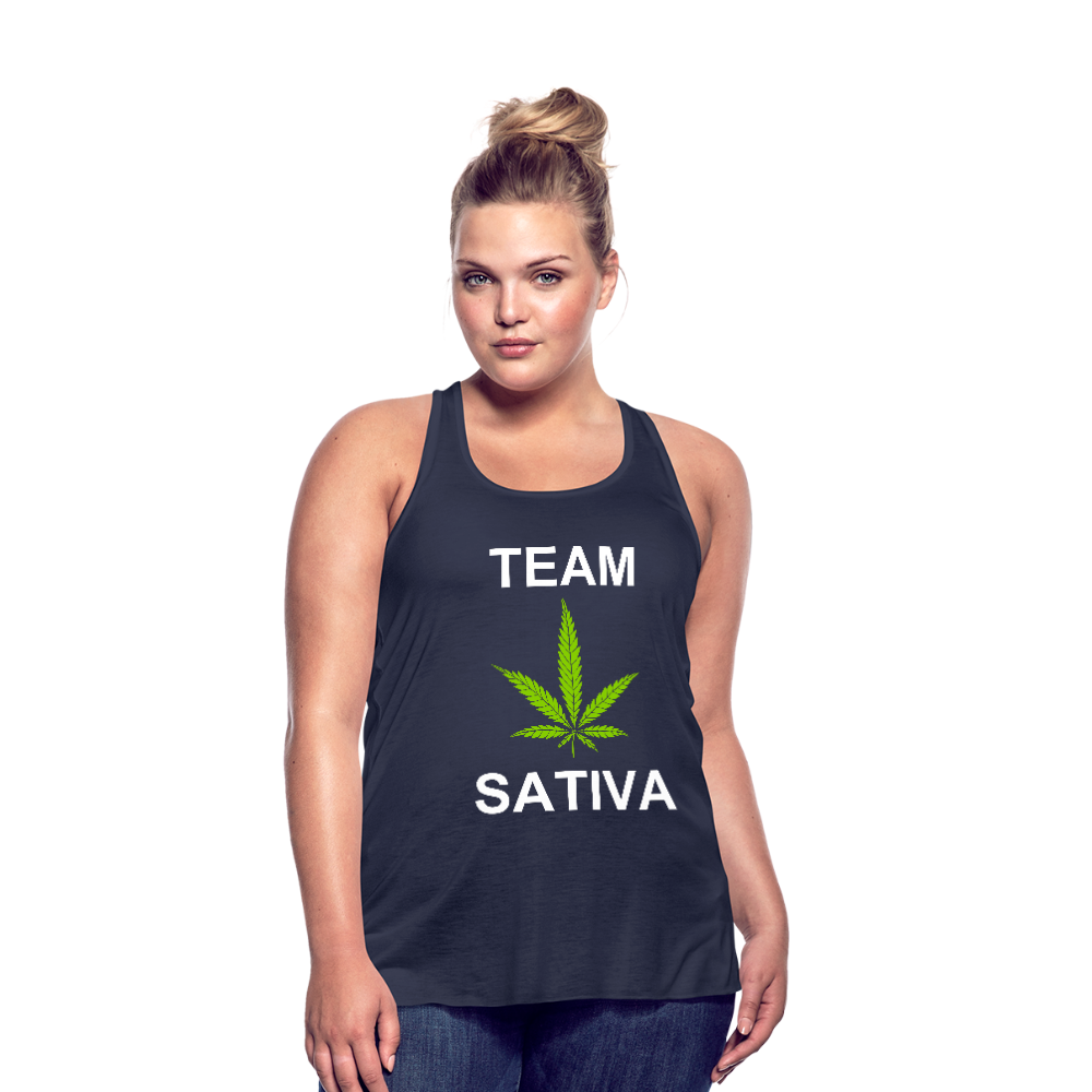 Team Sativa Women's Flowy Tank Top - navy