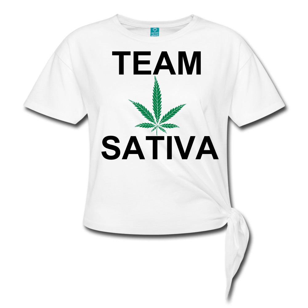 Team Sativa Women' s Knotted T-Shirt - white