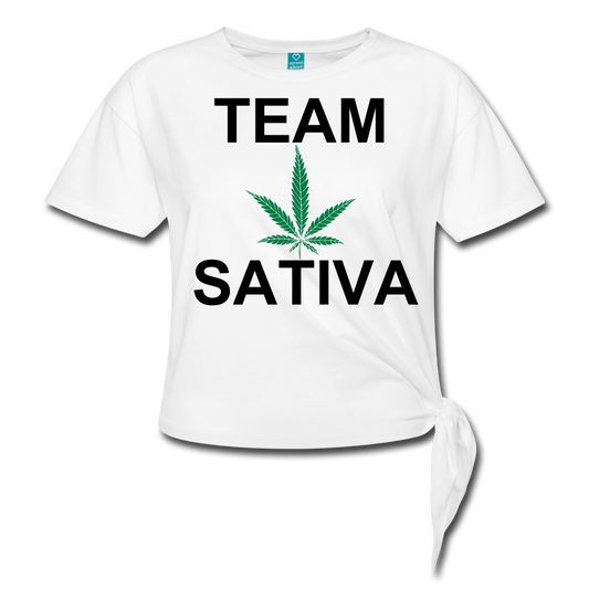 Team Sativa Women' s Knotted T-Shirt - white