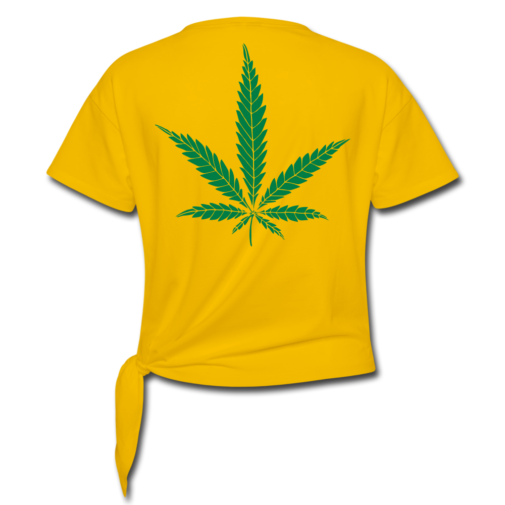Team Sativa Women' s Knotted T-Shirt - sun yellow