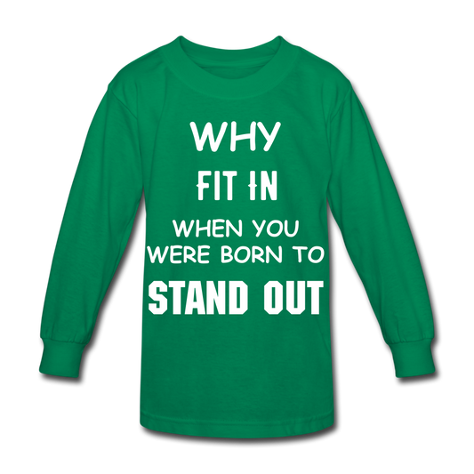Stand Out Kids' Long Sleeve T-Shirt - kelly green