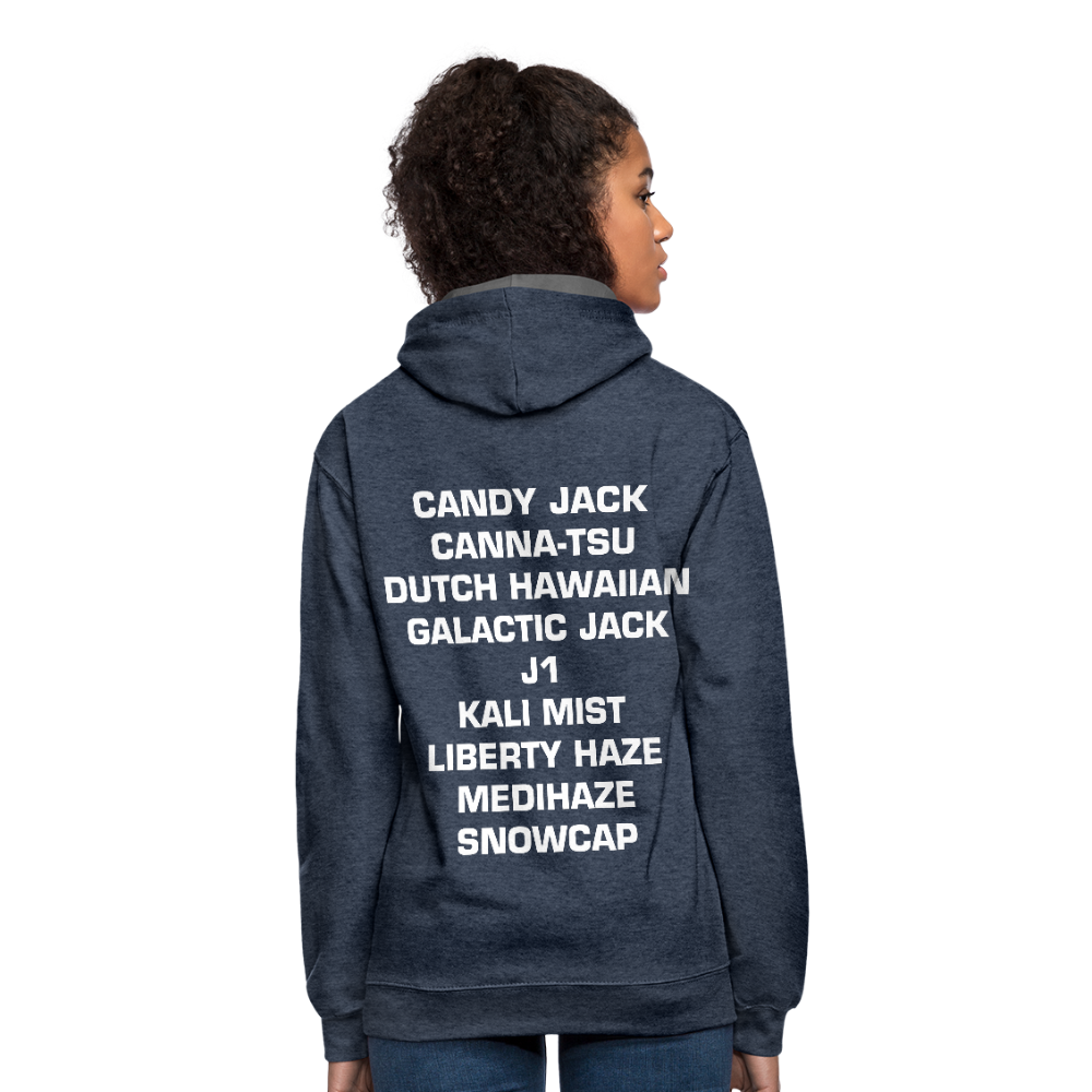 Staying Focused Contrast Hoodie - indigo heather/asphalt