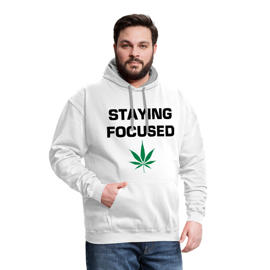 Contrast Hoodie - white/gray