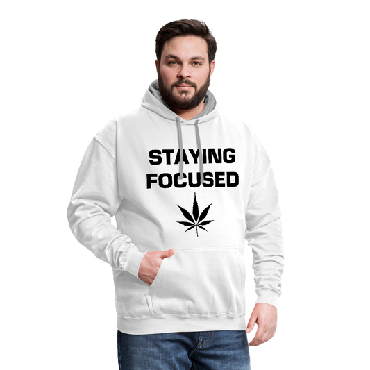 Contrast Hoodie - white/gray