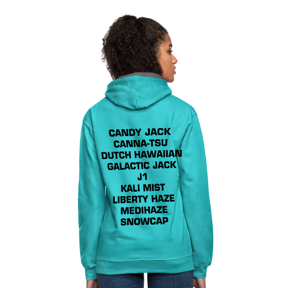 Staying Focused Contrast Hoodie - scuba blue/asphalt