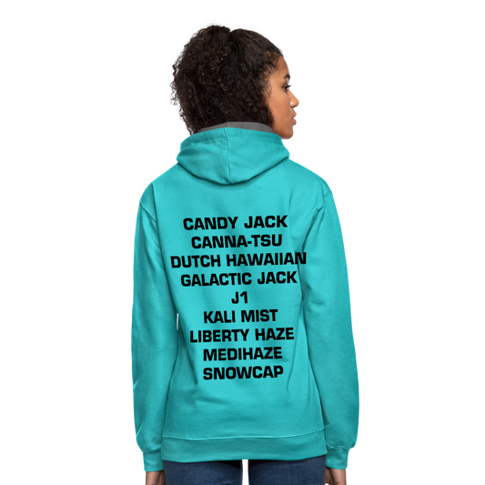 Staying Focused Contrast Hoodie - scuba blue/asphalt
