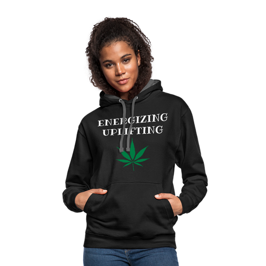 Contrast Hoodie - black/asphalt