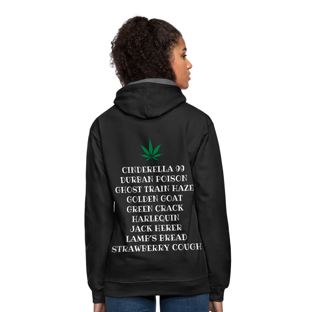 Contrast Hoodie - black/asphalt