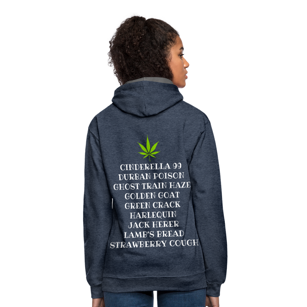 Contrast Hoodie - indigo heather/asphalt