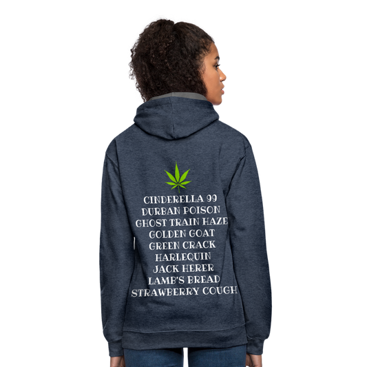 Contrast Hoodie - indigo heather/asphalt