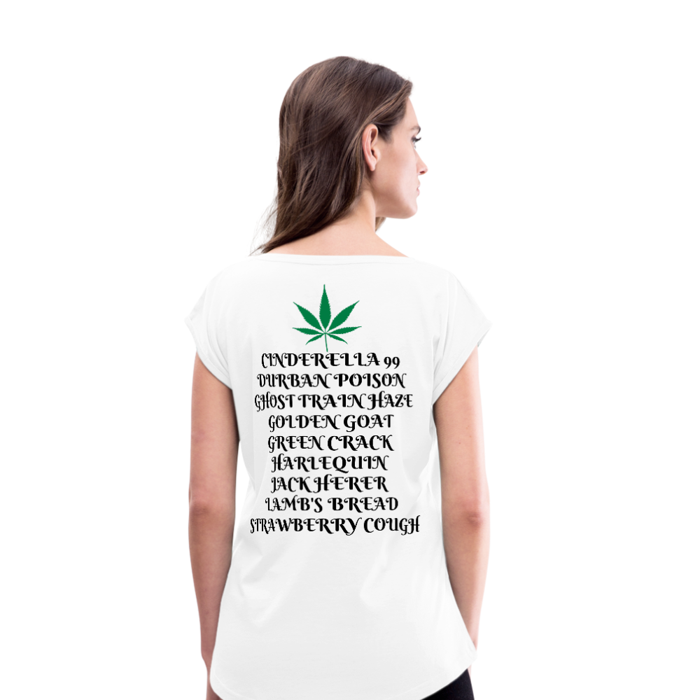 Women's Roll Cuff T-Shirt - white