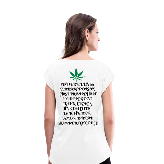 Women's Roll Cuff T-Shirt - white