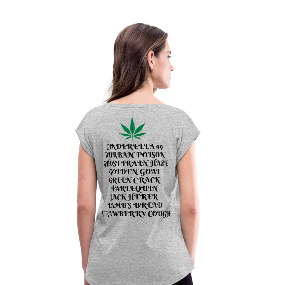 Women's Roll Cuff T-Shirt - heather gray