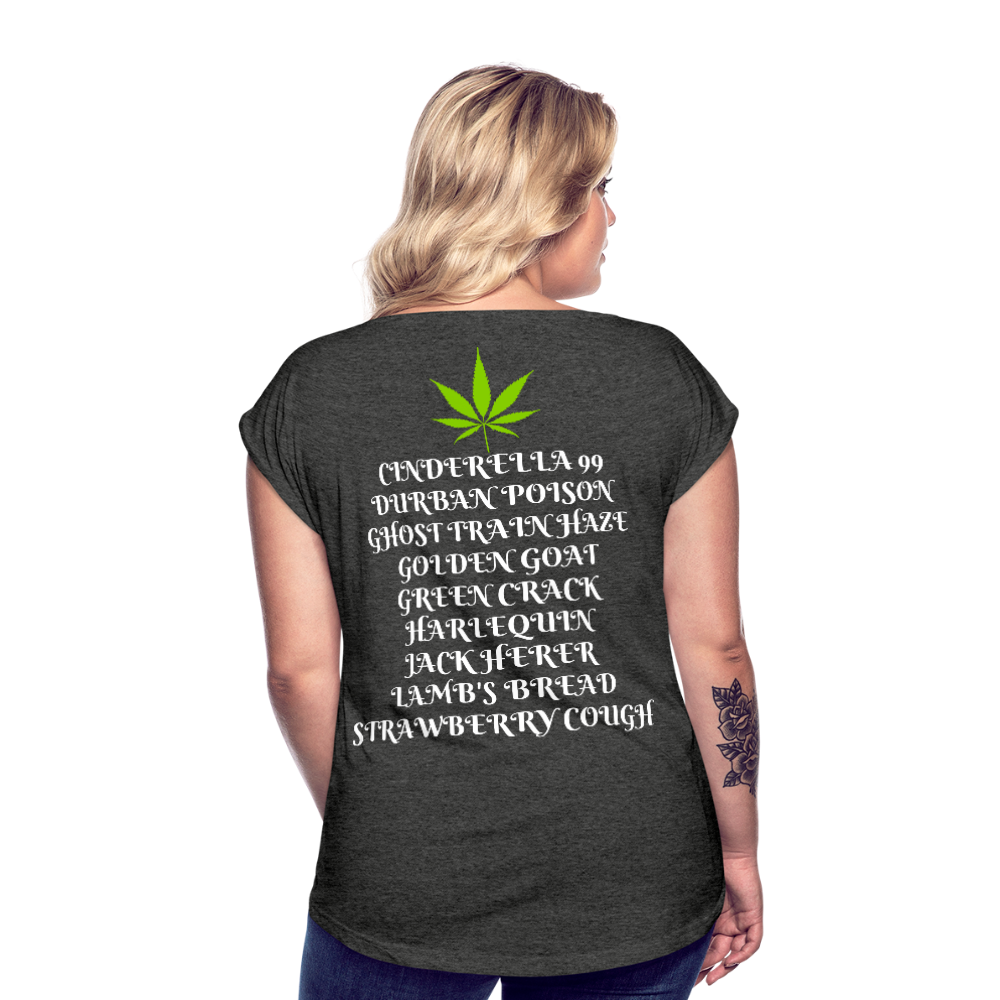 Women's Roll Cuff T-Shirt - heather black