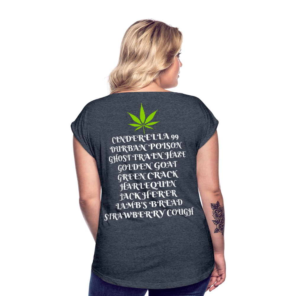 Women's Roll Cuff T-Shirt - navy heather