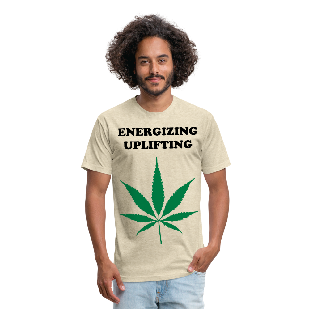 Fitted Cotton/Poly T-Shirt by Next Level - heather cream